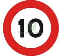 1PZ SEGNALE LIMITE DI VELOCIT+ 10 KM H FIGURA 50 ART.116 Ï CM. 60: