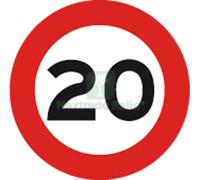 1PZ SEGNALE LIMITE DI VELOCIT+ 20 KM H FIGURA 50 ART.116 Ï CM. 60: