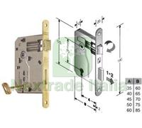 1PZ SERRATURA A BUSSOLA RIDOTTA DA INFILARE BORDO TONDO OTTONATO MM.60 BORDO TO: