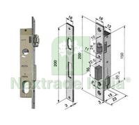 1PZ SERRATURA DA INFILARE PER MONTANTI CATENACCIO E RULLO 110 MM.15 (11015010):