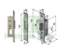 1PZ SERRATURA DA INFILARE PER MONTANTI SOLO CATENACCIO 112 MM.15 (11215010):