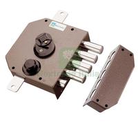 1PZ SERRATURA LEGNO APPLICARE D M 4M+S TRIP. ART. 20.530 E.60 DX CILINDRO 45: