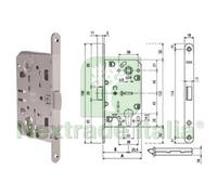 1PZ SERRATURA MEDIANA EVOLUTION FORO CILINDRO SOLO SCROCCO NYLON B. T.DO CR. OP: