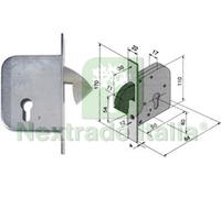 1PZ SERRATURA PER PORTE E CANCELLI SCORREVOLI A GANCIO RIENTRANTE 068 MM.50 (06: