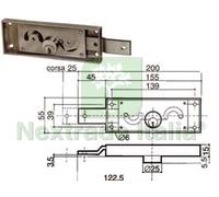 1PZ SERRATURA SERRANDA LATERALE CILINDRO FISSO TONDO DX (6411.000):