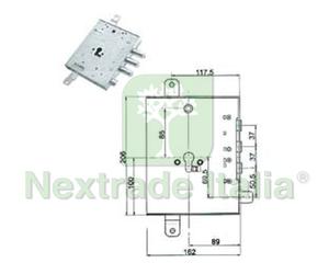 1PZ SERRATURA TRIPL. APPLIC. SCROCCO CILINDRO EU. BLINDATE GARDESA 898571GRLD M: