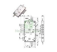 1PZ SERRATURA TRIPLICE APPLICARE MULTIFUNZIONE SCROCCO D MAPPA BLINDATE 54595 M: