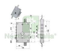 1PZ SERRATURA TRIPLICE DA APPLICARE CON SCROCCO CILINDRO EUROPEO BLINDATE 50128: