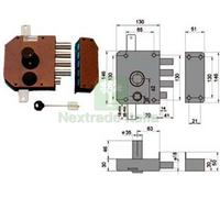 1PZ SERRATURA TRIPLICE DA APPLICARE CON SCROCCO DOPPIA MAPPA 20530 MM.60 DX (20: