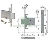 1PZ SERRATURA TRIPLICE DA INFILARE DOPPIA MAPPA 57016 KA MM.70 C 1 CH. CIF. UNI: