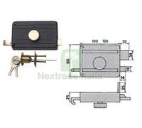 1PZ SERRATURE DA PORTONCINO CON POMOLO INTERNO CATENACCIO E SCROCCO 270CS MM.60: