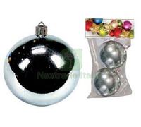 1PZ SFERE LISCE COLORE ARGENTO MM.80 IN CONFEZIONE DA 2 PEZZI: