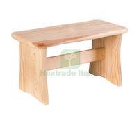 1PZ SGABELLO 'BASSO' CM 40 X 20 X H 20 LEGNO CHIARO: