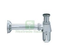1PZ SIFONE A BOTTIGLIA IN OTTONE CROMATO 1" CON CANOTTO Ø MM.26X200: