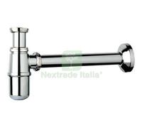 1PZ SIFONE CR A BOTTIGLIA TEA OTTONE CROMATO 1" CANNA CM 25: