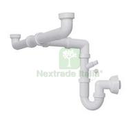 1PZ SIFONE MOPLEN LIBERO 2 VIE CON SCARICO 1"1 2 PER LAVELLO: