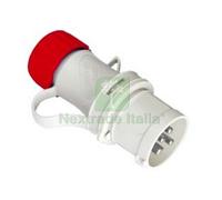 1PZ SPINA INDUSTRIALE VOLANTE ROSSA 3P+T CEE IP44 16A COLORE ROSSO 210.1636: