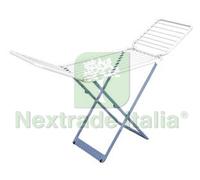1PZ STENDIBIANCHERIA "PERLA" IN RESINA ULTRARESISTENTE CON RUOTE MT.20 CM.190X5: