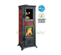 1PZ STUFA A LEGNA GEMMA CON FORNO 7,2 KW ELEGANCE BORDEAUX (CONTO TERMICO) MISU: