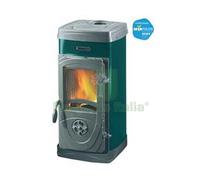 1PZ STUFA A LEGNA SUPER JUNIOR 5 KW VERDE MISURE CM.36,0X41,9X77,1H. PESO KG.64: