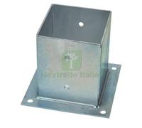 1PZ SUPPORTO CHIUSO PER TRAVI IN LEGNO MM. 91X91 PIANO MM. 150X150: