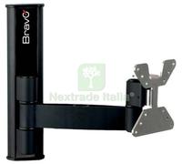 1PZ SUPPORTO TV PIATTA LCD 2 BRAVO ACCIAIO VERNICIATO NERO 10" 30" KG 20: