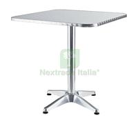 1PZ TAVOLO IN ALLUMINIO QUADRO CM 60 X 60 X H 70 CODICE 6132548: