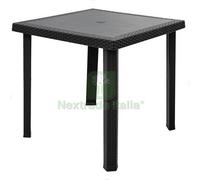 1PZ TAVOLO RATTAN FIGARO CM 80X80 H 72 CM ANTRACITE: