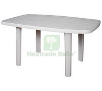 1PZ TAVOLO SORRENTO CM. 140X80X72 H COL. BIANCO: