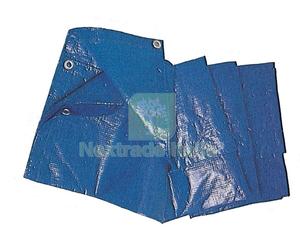 1PZ TELI IN POLIETILENE TELONE PE STANDARD CON OCCHIOLI BLU MT.8X1: