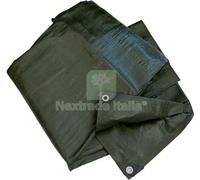 1PZ TELONE OCCHIELLATO PE PESANTE VERDE WORKIT GR MQ 180 MT 4X6 + POLIECO: