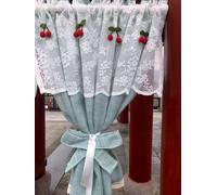 1Pz Tenda Cortina Da Cucina Con Pizzo In Gazza Tenda Sole Finestra Mezza Tenda