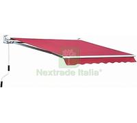 1PZ TENDA DA SOLE AVVOLGIBILE A BARRA QUADRA CM. 300X200 COL. GIALLO BIANCO: