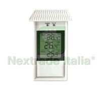 1PZ TERMOMETRO PLASTICA MIN MAX DIGITALE BIANCO MM.150X80: