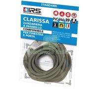 1PZ TONDINO FISSA ZANZARIERA CLARISSA IRS GOMMA GRIGIA MT 5: