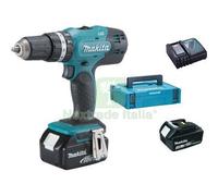 1PZ TRAPANO AVVIT PERCUS BATTERIA DHP453RFE MAKITA VOLT 18X2 AH 3,0 + VALIGIA: