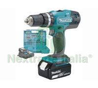 1PZ TRAPANO AVVITATORE PERCUSS. 2 VEL. 2 BATT. 18V 3AH (DHP453RFX4):