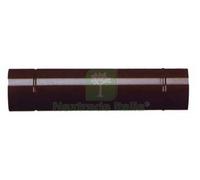 1PZ TUBO PORCELLANATO PER STUFE A LEGNA MARRONE LUCIDO Ø CM.10X25: