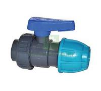 1PZ VALVOLA SFERA A COMPRESSIONE MONOGHIERA FILETTO FEMMINA POLIPROPILENE F 25X: