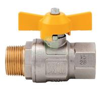 1PZ VALVOLA SFERA GAS + FARFALLA MF 069 ITAP OTTONE NICHELATO 1"MF: