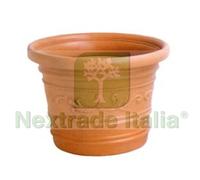 1PZ VASO IN PLASTICA FESTONATO DOPPIO BORDO Ø CM.35X26 H.: