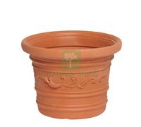 1PZ VASO PLASTICA FESTONATO D 35XH26 CM PRESTIGE;