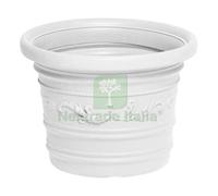 1PZ VASO TONDO FESTONATO PRESTIGE COL. BIANCO Ï CM. 70:
