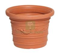 1PZ VASO TONDO FESTONATO PRESTIGE COL. TERRACOTTA Ï CM. 35: