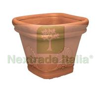 1PZ VASO ZEUS QUADRO FESTONATO 40, CM.38X38 H.33:
