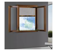 1PZ ZANZARIERA A RULLO VERTICALE PER FINESTRA CM 80 X 170 MARRONE RAL 8017: