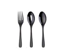 1set 18/8 Stainless Steel Gold Flatware Big Size Long Handle Serving Salad Spoon/fork/colander Salad