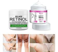 1Set(2pcs) Crema sbiancante per Parti Intime, Crema Sbiancante Zona Intima, Crema schiarente per la Pelle del Corpo Decolorante Naturale per Zone Intime e sensibili Ginocchia ascelle