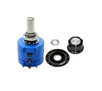 1Set 3590S Potenziometro multigiro Resistenza variabile 10k 2W 3590S-2-103L 500 1K 5K 20K 50K 100K ohm con potenziometri con manopola(500 Ohm)