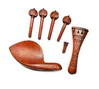 1Set Accessori in legno di ebano Parti Raccordi Set di piroli per violino acustico intagliato per 4/4 (Color : Bk)